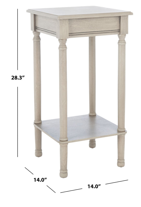 Safavieh Tinsley Square Accent Table - Versatile Sculptural Design With Timeless Craftsmanship For Any Space Greige ACC5716A