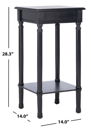 Safavieh Tinsley Square Accent Table - Versatile Sculptural Design With Timeless Craftsmanship For Any Space Black ACC5716B