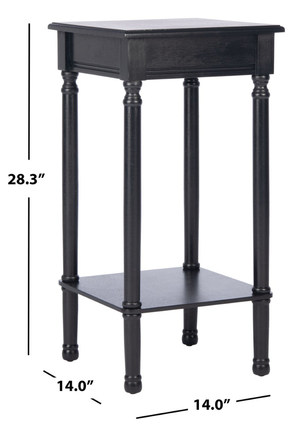 Safavieh Tinsley Square Accent Table - Versatile Sculptural Design With Timeless Craftsmanship For Any Space Black ACC5716B