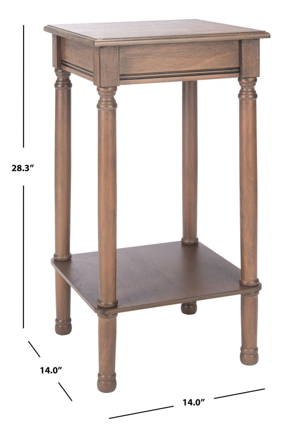 Safavieh Tinsley Square Accent Table - Versatile Sculptural Design With Timeless Craftsmanship For Any Space Brown ACC5716C