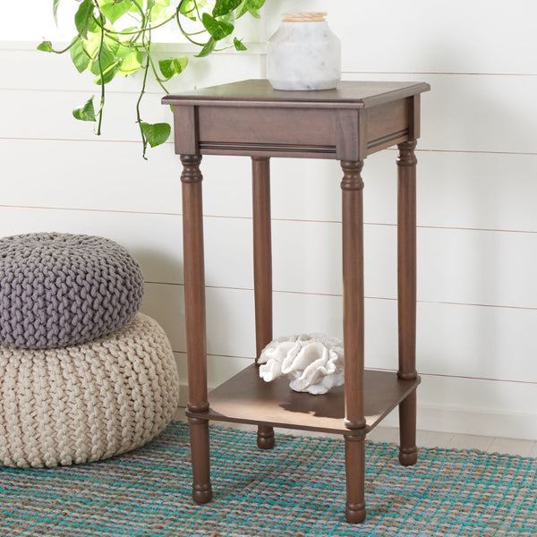 Safavieh Tinsley Square Accent Table - Versatile Sculptural Design With Timeless Craftsmanship For Any Space Brown ACC5716C