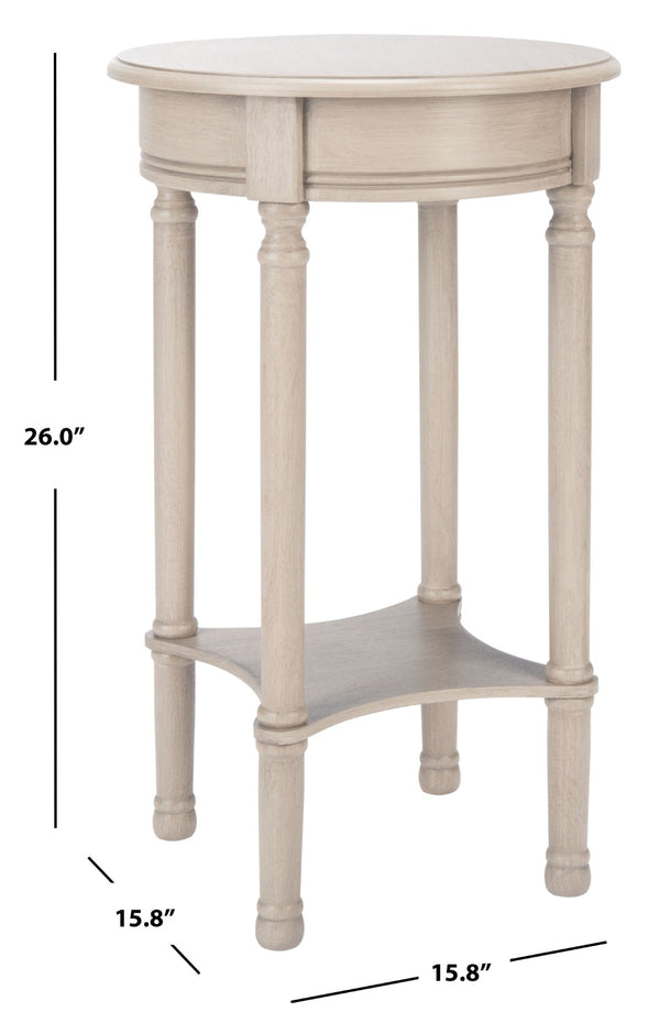 Safavieh Tinsley Round Accent Table - Timeless Design With Turned Legs, Versatile For Any Space Or Style Greige ACC5717A