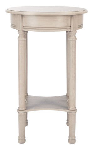 Safavieh Tinsley Round Accent Table - Timeless Design With Turned Legs, Versatile For Any Space Or Style Greige ACC5717A
