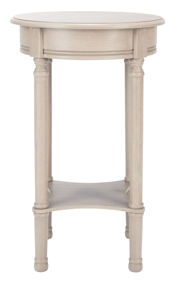 Safavieh Tinsley Round Accent Table - Timeless Design With Turned Legs, Versatile For Any Space Or Style Greige ACC5717A
