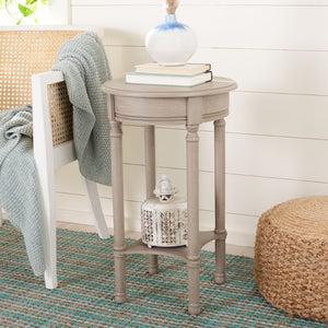 Safavieh Tinsley Round Accent Table - Timeless Design With Turned Legs, Versatile For Any Space Or Style Greige ACC5717A