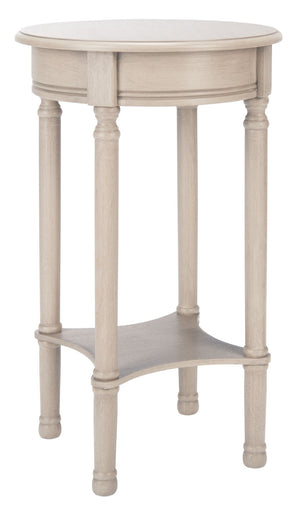 Safavieh Tinsley Round Accent Table - Timeless Design With Turned Legs, Versatile For Any Space Or Style Greige ACC5717A