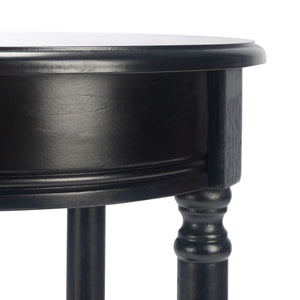 Safavieh Tinsley Round Accent Table - Timeless Design With Turned Legs, Versatile For Any Space Or Style Black ACC5717B