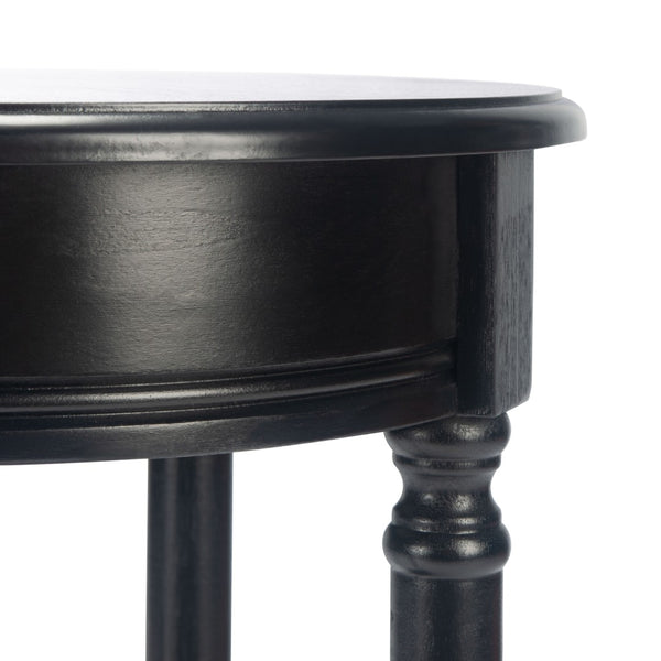 Safavieh Tinsley Round Accent Table - Timeless Design With Turned Legs, Versatile For Any Space Or Style Black ACC5717B