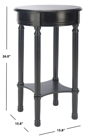 Safavieh Tinsley Round Accent Table - Timeless Design With Turned Legs, Versatile For Any Space Or Style Black ACC5717B