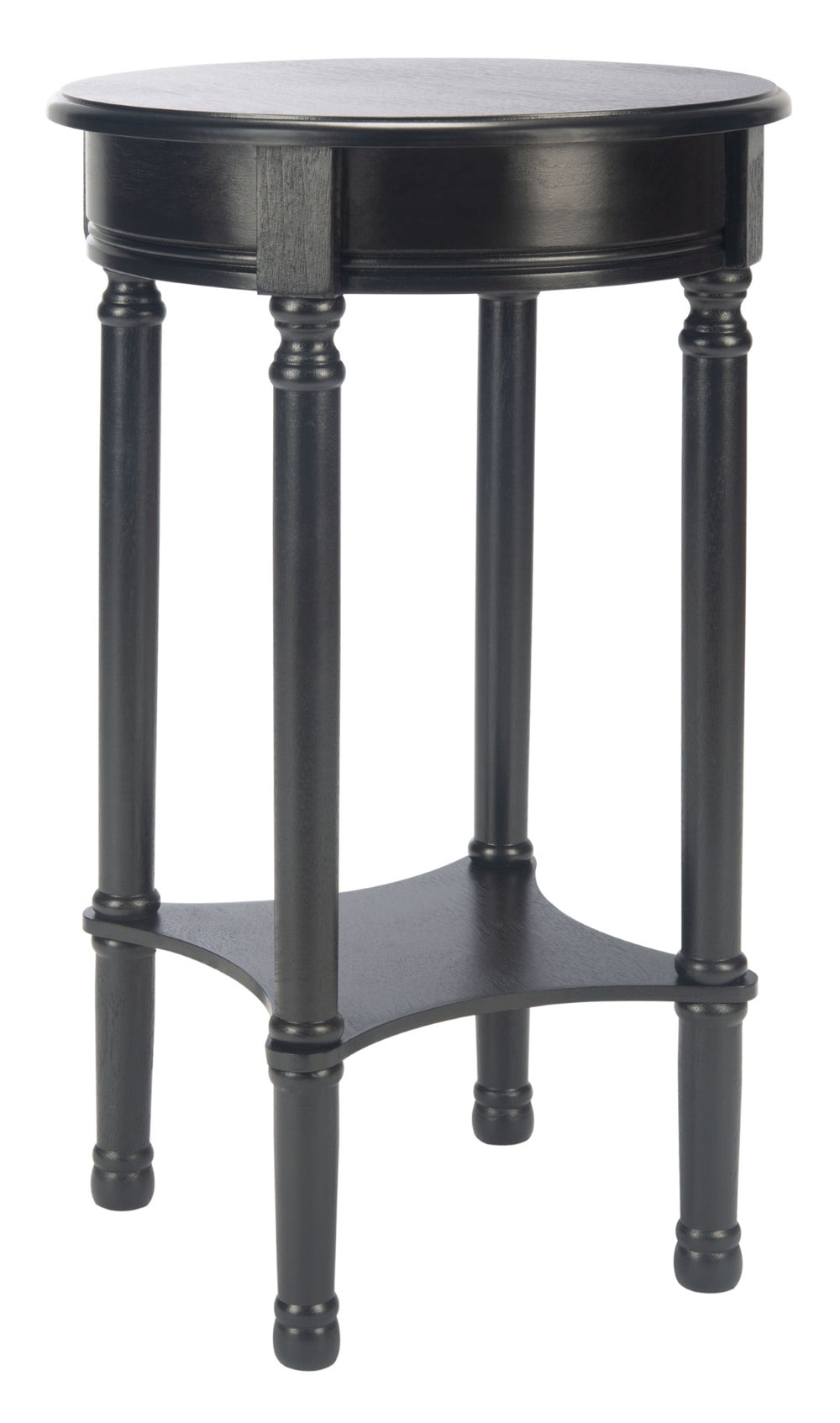 Safavieh Tinsley Round Accent Table - Timeless Design With Turned Legs, Versatile For Any Space Or Style Black ACC5717B