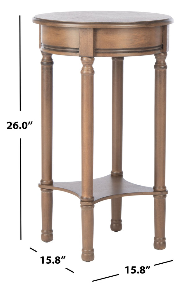 Safavieh Tinsley Round Accent Table - Timeless Design With Turned Legs, Versatile For Any Space Or Style Brown ACC5717C