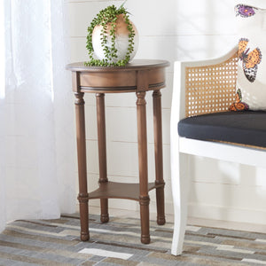 Safavieh Tinsley Round Accent Table - Timeless Design With Turned Legs, Versatile For Any Space Or Style Brown ACC5717C