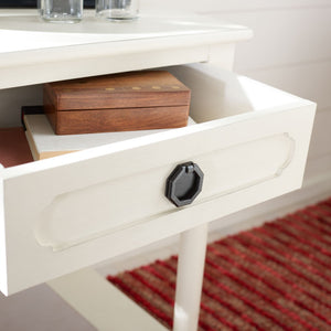 Safavieh Allura Accent Table With Storage Drawer - Classic-Contemporary Design For Living Room Or Hallway Distressed White ACC5718A