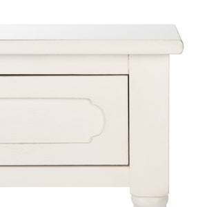 Safavieh Allura Accent Table With Storage Drawer - Classic-Contemporary Design For Living Room Or Hallway Distressed White ACC5718A