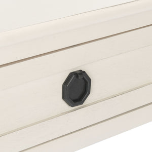 Safavieh Allura Accent Table With Storage Drawer - Classic-Contemporary Design For Living Room Or Hallway Distressed White ACC5718A