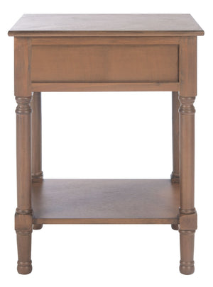 Safavieh Allura Accent Table With Storage Drawer - Classic-Contemporary Design For Living Room Or Hallway Brown ACC5718C