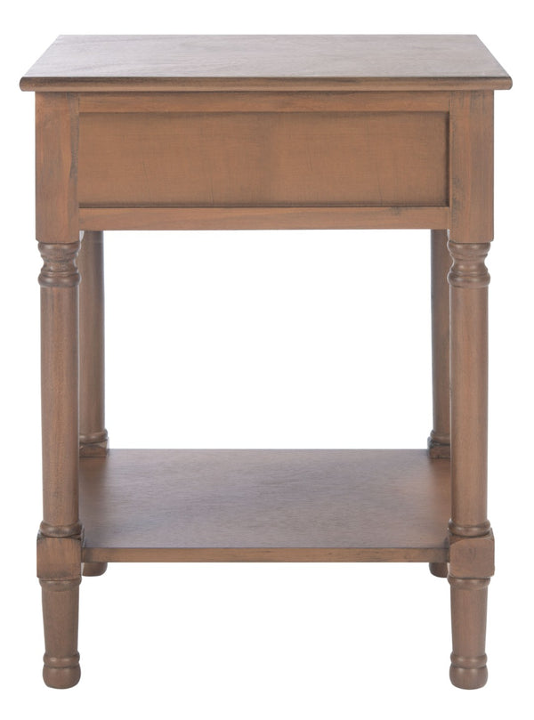 Safavieh Allura Accent Table With Storage Drawer - Classic-Contemporary Design For Living Room Or Hallway Brown ACC5718C
