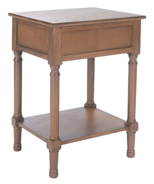 Safavieh Allura Accent Table With Storage Drawer - Classic-Contemporary Design For Living Room Or Hallway Brown ACC5718C