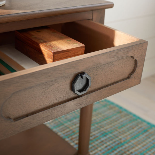 Safavieh Allura Accent Table With Storage Drawer - Classic-Contemporary Design For Living Room Or Hallway Brown ACC5718C