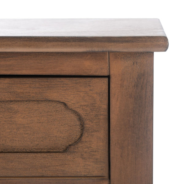 Safavieh Allura Accent Table With Storage Drawer - Classic-Contemporary Design For Living Room Or Hallway Brown ACC5718C