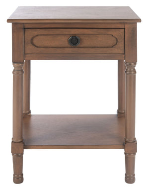 Safavieh Allura Accent Table With Storage Drawer - Classic-Contemporary Design For Living Room Or Hallway Brown ACC5718C