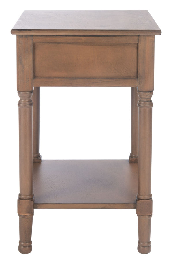 Safavieh Allura Accent Table With Storage Drawer - Classic-Contemporary Design For Living Room Or Hallway Brown ACC5718C