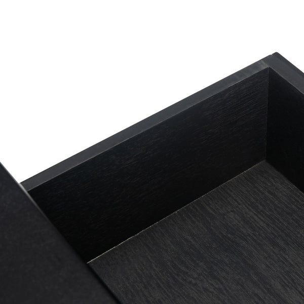 Safavieh Haines Elegant Accent Table With Carved Details And Single Drawer For Timeless Living Room Style Black ACC5720A