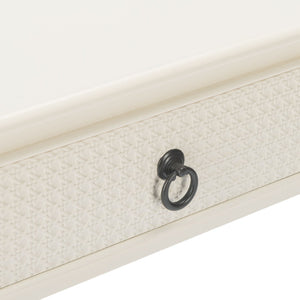 Safavieh Haines Elegant Accent Table With Carved Details And Single Drawer For Timeless Living Room Style White ACC5720D