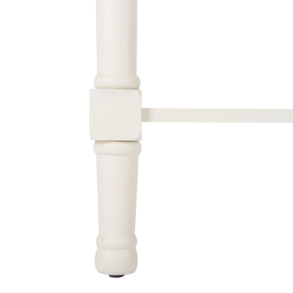 Safavieh Haines Elegant Accent Table With Carved Details And Single Drawer For Timeless Living Room Style White ACC5720D