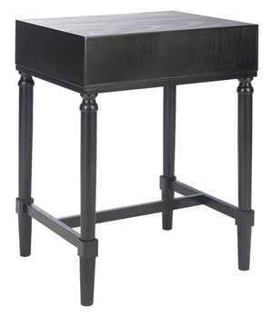 Safavieh Mabel Timeless French Country Accent Table With Elegant Teardrop Drawer For Stylish Storage Solutions Black ACC5721A