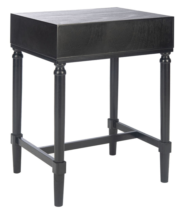 Safavieh Mabel Timeless French Country Accent Table With Elegant Teardrop Drawer For Stylish Storage Solutions Black ACC5721A