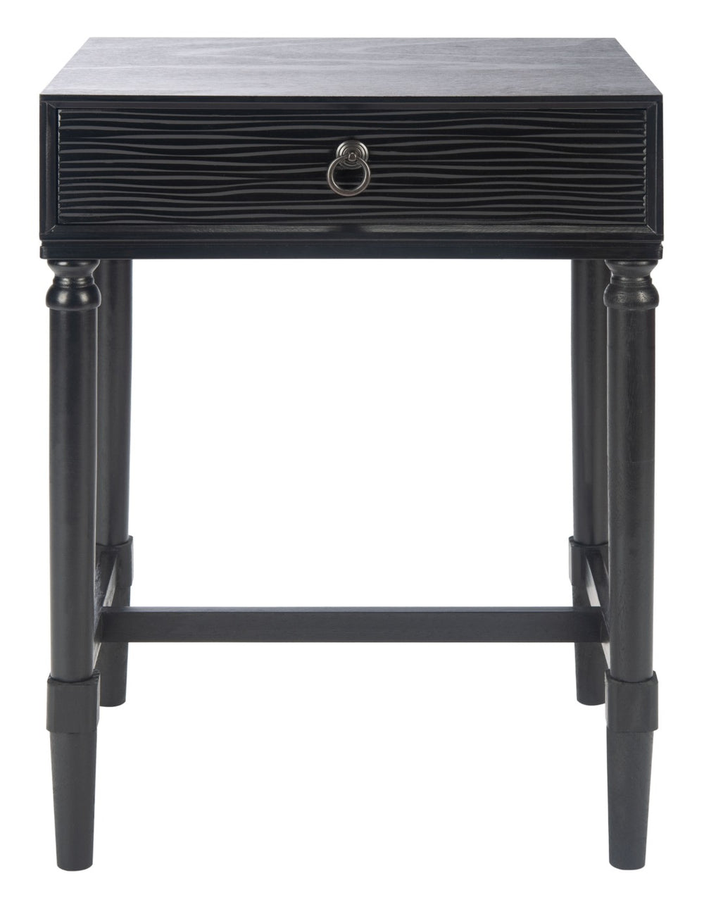 Safavieh Mabel Timeless French Country Accent Table With Elegant Teardrop Drawer For Stylish Storage Solutions Black ACC5721A