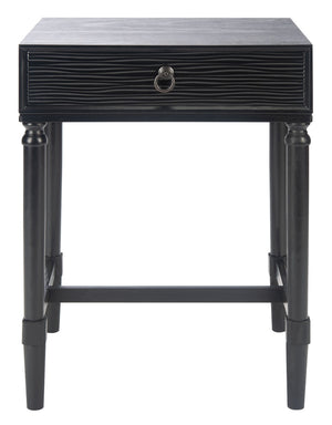 Safavieh Mabel Timeless French Country Accent Table With Elegant Teardrop Drawer For Stylish Storage Solutions Black ACC5721A