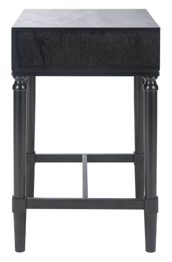 Safavieh Mabel Timeless French Country Accent Table With Elegant Teardrop Drawer For Stylish Storage Solutions Black ACC5721A
