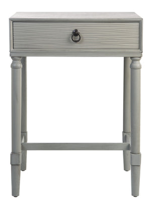 Safavieh Mabel Timeless French Country Accent Table With Elegant Teardrop Drawer For Stylish Storage Solutions Distressed Grey ACC5721B