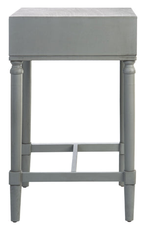 Safavieh Mabel Timeless French Country Accent Table With Elegant Teardrop Drawer For Stylish Storage Solutions Distressed Grey ACC5721B