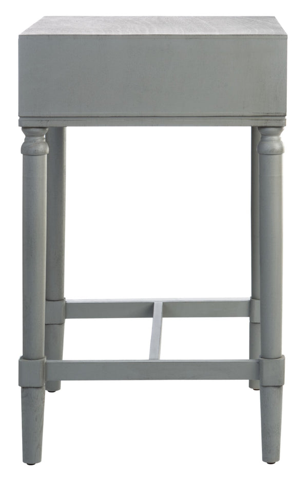 Safavieh Mabel Timeless French Country Accent Table With Elegant Teardrop Drawer For Stylish Storage Solutions Distressed Grey ACC5721B