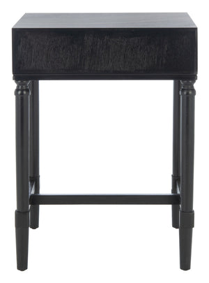 Safavieh Estella Elegant Accent Table With Classic Carved Legs And Modern Drawer For Stylish Homes And Spaces Black ACC5722B