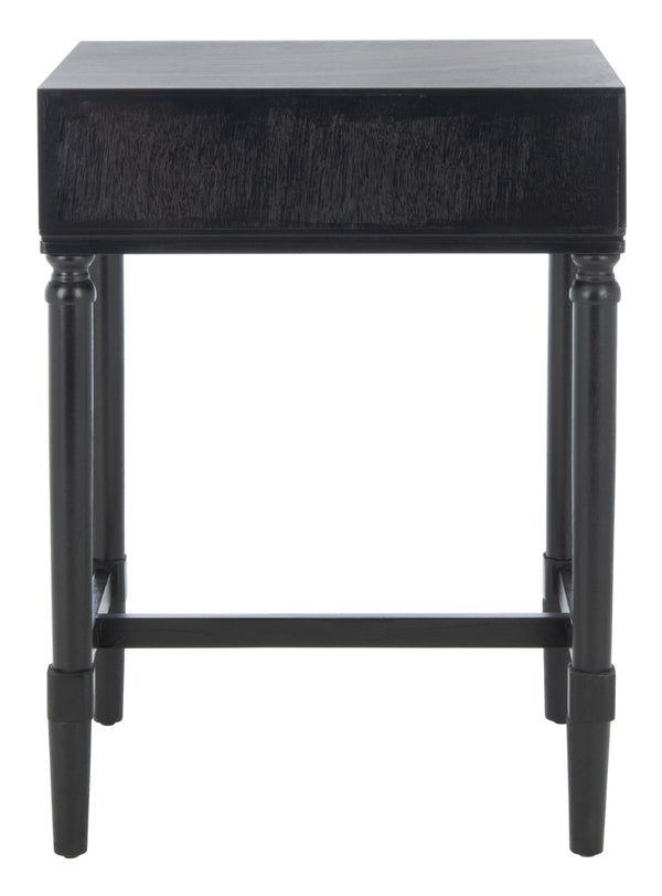 Safavieh Estella Elegant Accent Table With Classic Carved Legs And Modern Drawer For Stylish Homes And Spaces Black ACC5722B