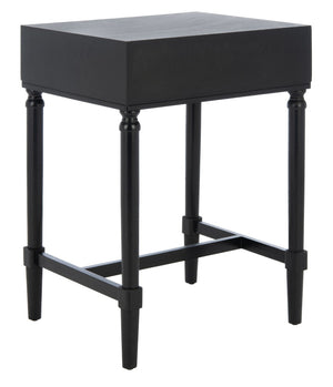 Safavieh Estella Elegant Accent Table With Classic Carved Legs And Modern Drawer For Stylish Homes And Spaces Black ACC5722B