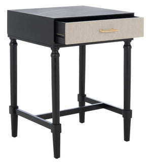 Safavieh Estella Elegant Accent Table With Classic Carved Legs And Modern Drawer For Stylish Homes And Spaces Black ACC5722B
