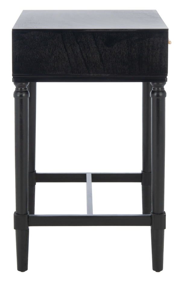 Safavieh Estella Elegant Accent Table With Classic Carved Legs And Modern Drawer For Stylish Homes And Spaces Black ACC5722B