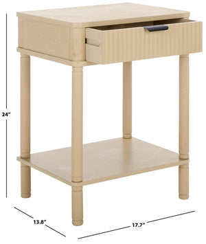 Safavieh Thurston Compact Accent Table With 1 Drawer – Modern Design For Smart Storage In Small Spaces Natural ACC5723A