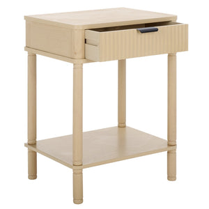 Safavieh Thurston Compact Accent Table With 1 Drawer – Modern Design For Smart Storage In Small Spaces Natural ACC5723A