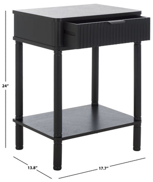 Safavieh Thurston Compact Accent Table With 1 Drawer – Modern Design For Smart Storage In Small Spaces Matt Black ACC5723B