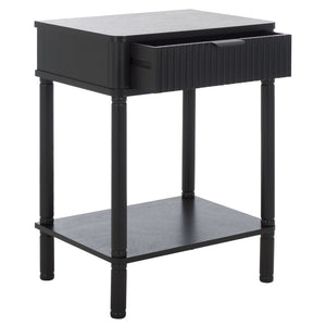 Safavieh Thurston Compact Accent Table With 1 Drawer – Modern Design For Smart Storage In Small Spaces Matt Black ACC5723B