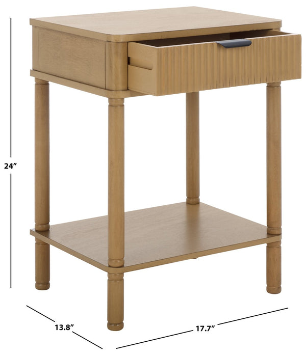 Safavieh Thurston Compact Accent Table With 1 Drawer – Modern Design For Smart Storage In Small Spaces Desert Brown ACC5723C