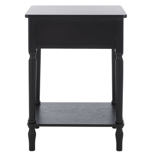 Safavieh Haven Top Drawer Accent Table - Elegant Storage Solution For Your Home With Timeless Style And Charm Matte Black , Wood Acc5724b