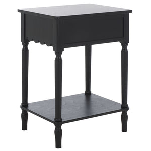 Safavieh Haven Top Drawer Accent Table - Elegant Storage Solution For Your Home With Timeless Style And Charm Matte Black , Wood Acc5724b