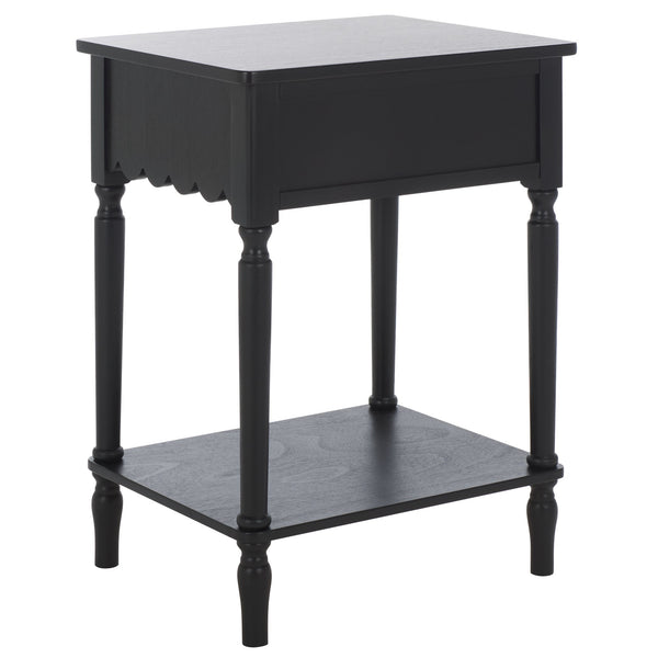 Safavieh Haven Top Drawer Accent Table - Elegant Storage Solution For Your Home With Timeless Style And Charm Matte Black , Wood Acc5724b